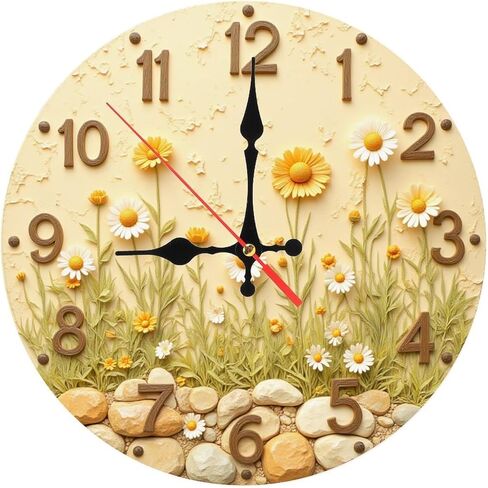 Wall Clocks - 10 Inch Silent Decorative Clocks for Bedroom Kitchen Entryway Decor in Saudi Arabia