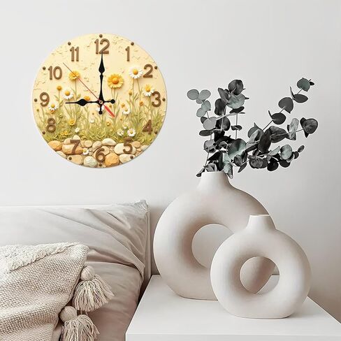 Wall Clocks - 10 Inch Silent Decorative Clocks for Bedroom Kitchen Entryway Decor in Saudi Arabia