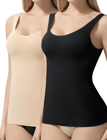 إيسا ليانغ ملابس داخلية للتحكم في البطن طاقم الرقبة ضغط الدبابات للنساء بروتيل المرأة تانك القمم اليومية سلس محدد شكل الجسم in Kuwait