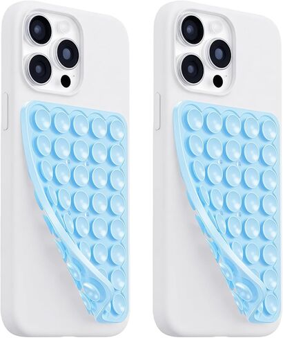 عبوتان من حافظة الهاتف المصنوعة من السيليكون بالشفط على الوجهين، حامل هاتف من السيليكون بقبضة قوية بدون استخدام اليدين، ملحقات هاتف غير قابلة للانزلاق لصور السيلفي ومقاطع الفيديو (شفافة) in Kuwait