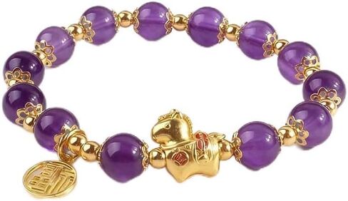 XAM Colorful 2026 New Year Horse Beaded Bracelet for Women Qute Handmade Chinese Zodiac Horse Animal Good Luck Rope Bracelet Chinese New Year Gifts Jewelry in Saudi Arabia