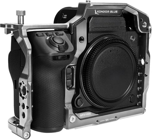 KONDOR BLUE | Cage Only Compatible with FUJIFILM GFX100 II | Quick Load cage, Natos on All Sides, & 40+ Mounting Holes | Space Gray in Kuwait