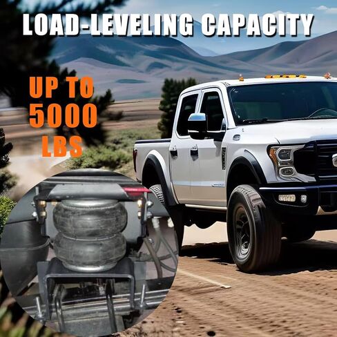 Rear Bag Air Helper Spring Suspension Kit for Ford F250/F350/F450 Super Duty 4WD 2017-2023 - Up to 5,000 lbs Load Capacity - Direct OEM Replacement in Saudi Arabia