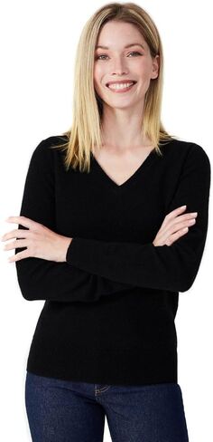 100% Pure Cashmere V-Neck Women's Sweater in Kuwait