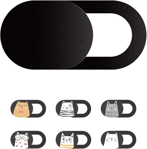 Mizi Metal Webcam Privacy Cover Slide [3 Pack], Camera Blocker Sticker, Protect Your Privacy and Security for Computer, Laptop, Tablets & Phones - Black in Kuwait