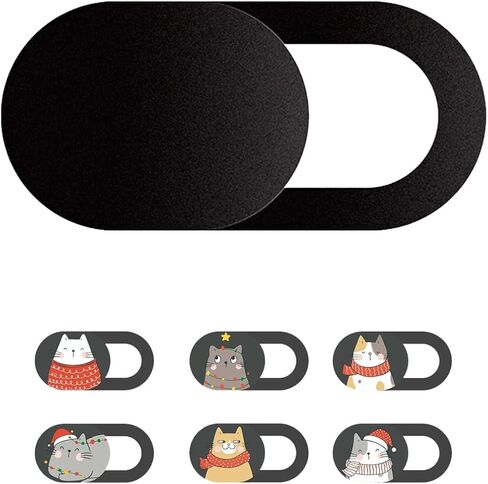 Mizi Metal Webcam Privacy Cover Slide [3 Pack], Camera Blocker Sticker, Protect Your Privacy and Security for Computer, Laptop, Tablets & Phones - Black in Kuwait