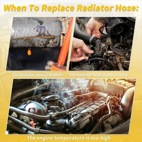 Radiator Coolant Hose Set (Upper & Lower), Fits Chevrolet Suburban Silverado 1500/2500/3500 & GMC Sierra 1500/2500/3500 Yukon 2007-2014, Replaces 22827731 22827735 15274730 15037656 in Kuwait