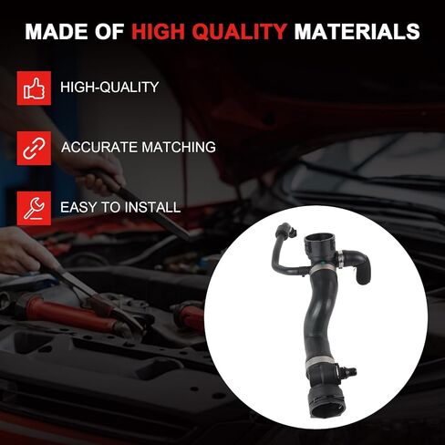 17127580955 Car Radiator Coolant Hose Expansion Tank Connection Upper Hose Replace# 17127580955 V203325 0840170 P226394 TM7133 707133 053301 0011025649 in Saudi Arabia