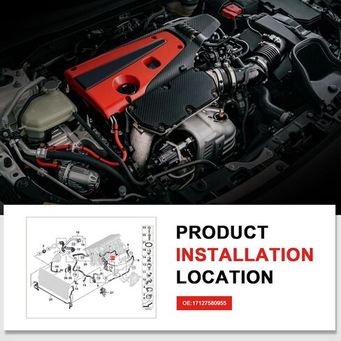 17127580955 Car Radiator Coolant Hose Expansion Tank Connection Upper Hose Replace# 17127580955 V203325 0840170 P226394 TM7133 707133 053301 0011025649 in Saudi Arabia