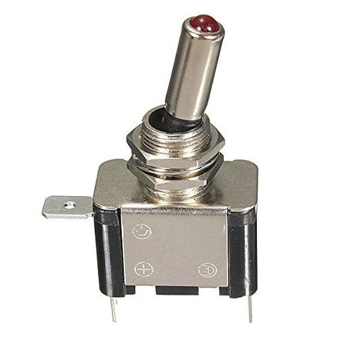 Automotive 12V Electric Cooling Fan Red LED Rocker Manual Toggle Switch Complete Wiring Kit for Car Truck Van in Kuwait