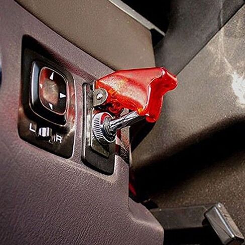 Automotive 12V Electric Cooling Fan Red LED Rocker Manual Toggle Switch Complete Wiring Kit for Car Truck Van in Kuwait