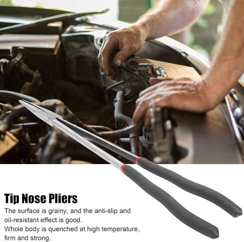Straight Long Needle Nose Pliers, 16 Inch Long Pliers, Steel Extra Long Needle Nose Pliers with Plastic Handle, Extended Handle Pliers for Narrow Spaces and Limited Areas in Kuwait