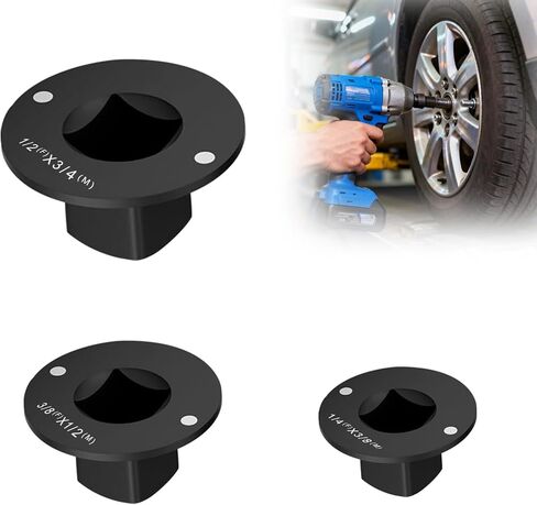 3PCS Low Profile Impact Socket Adapter Set, CR-MO Steel Heavy Duty Short Converters for Tight Spaces, Includes 3/4" to 1/2", 1/2" to 3/8", 3/8" to 1/4" in Saudi Arabia