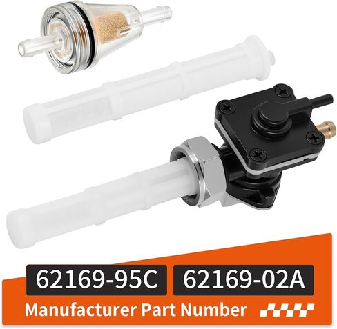 Fuel Petcock Vavle 22mm Straight Outlet For Sportster 883 1200 Custom Low Roadster Hugger Sport XL883 XL1200 62169-95C 62169-02A in Saudi Arabia