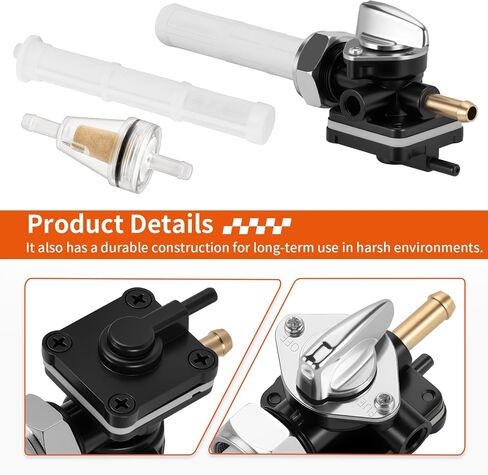 Fuel Petcock Vavle 22mm Straight Outlet For Sportster 883 1200 Custom Low Roadster Hugger Sport XL883 XL1200 62169-95C 62169-02A in Saudi Arabia