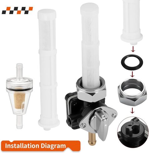Fuel Petcock Vavle 22mm Straight Outlet For Sportster 883 1200 Custom Low Roadster Hugger Sport XL883 XL1200 62169-95C 62169-02A in Saudi Arabia