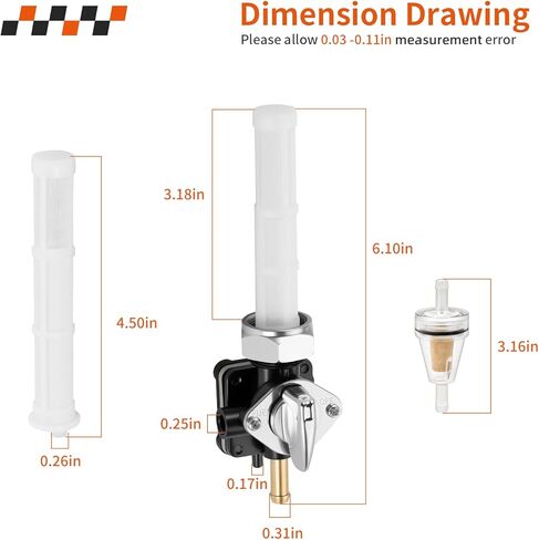 Fuel Petcock Vavle 22mm Straight Outlet For Sportster 883 1200 Custom Low Roadster Hugger Sport XL883 XL1200 62169-95C 62169-02A in Saudi Arabia