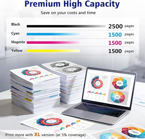 LC506XL LC 506XL Ink Cartridges Compatible for Brother LC506 LC 506 Ink Works for Brother MFC-J4355DW MFC-J4555DW MFC-J4557DW Printer (4 Pack,with Chip) in Kuwait