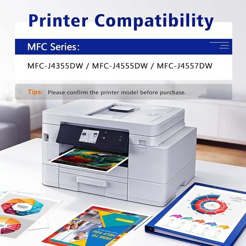 LC506XL LC 506XL Ink Cartridges Compatible for Brother LC506 LC 506 Ink Works for Brother MFC-J4355DW MFC-J4555DW MFC-J4557DW Printer (4 Pack,with Chip) in Kuwait