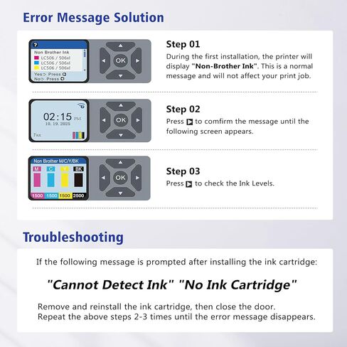 LC506XL LC 506XL Ink Cartridges Compatible for Brother LC506 LC 506 Ink Works for Brother MFC-J4355DW MFC-J4555DW MFC-J4557DW Printer (4 Pack,with Chip) in Kuwait