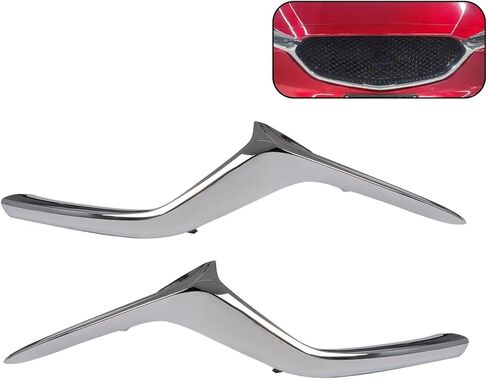 2PCS Grille Molding Compatible with CX-5 2017-2021 KB8A-50-7J1A KB8A-50-7K1B Front Bumper Lower Grill Molding Left and Right Side ABS Chrome in Kuwait