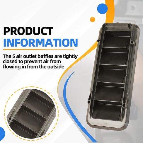 MITZONE Cabin Pressure Vent Compatible with 1999-2024 GMC Sierra Chevrolet Silverado 1500 2500 3500 HD Classic, GM Valve Part Back Panel Air Vent Relief Grille Replace 13596856 in Saudi Arabia