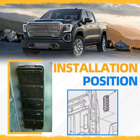 MITZONE Cabin Pressure Vent Compatible with 1999-2024 GMC Sierra Chevrolet Silverado 1500 2500 3500 HD Classic, GM Valve Part Back Panel Air Vent Relief Grille Replace 13596856 in Saudi Arabia