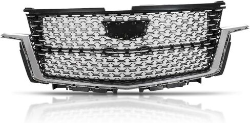 Front Bumper Grille Chome Plastic Compatible with Cadillac Escalade 2021-2023 84699839 Chrome&Black in Saudi Arabia