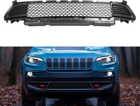 KUAFU Front Lower Grill Compatible with 2019-2023 Jeep Cherokee 68288039AB Lower Bumper Grille Plastic(ABS) Black in Saudi Arabia