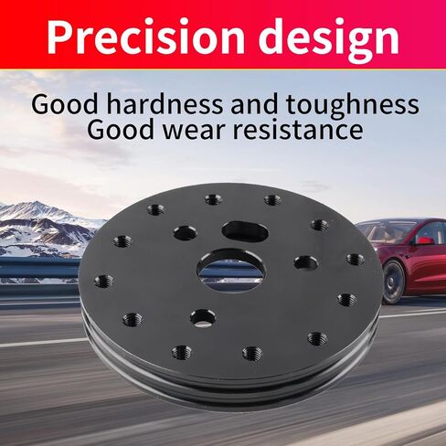 1 Pcs Car Steering Wheel Base Connector Conversion Spacer, 0.5 Inches 6-Hole To 3-Hole Steering Wheel Quick Release Boss Kit With 0.8 Inches/0.62 Inches Screws, Fits For Most Cars (Black) in Kuwait