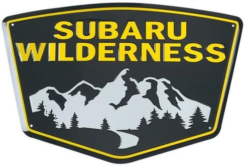 شعار Subaru Wilderness مقاس 19 بوصة، لافتة جراج معدنية منقوشة Crosstrek WRX Sti Outback Forester in Saudi Arabia