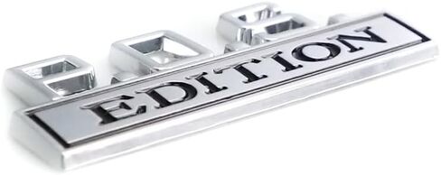 2 Pcs P.O.S. Edition Emblem 3D Metal Badge Decal Sticker Fit for Universal Car Truck SUV Side Rear Front Hood Trunk Door (Silver Black) in Kuwait