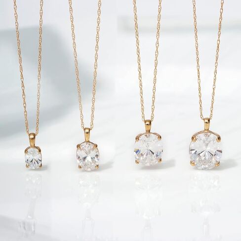 قلادة سوليتير من الذهب الصلب الحقيقي عيار 10 أو 14 قيراط للنساء من DIAMONBLISS in Kuwait