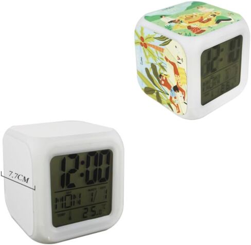 6 Pack Sublimation Blanks Led Clock – LED Color Changing Digital Alarm Clock Sublimation DIY Printing with 3 Pcs Insert Aluminum for Personalized Logo Sublimation Clock, DIY Photo in Saudi Arabia