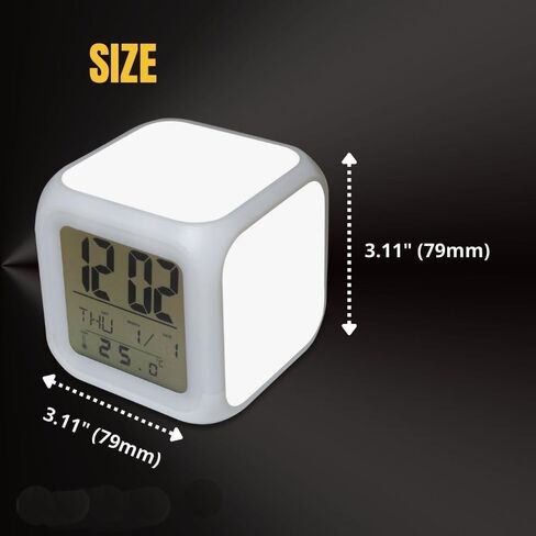 6 Pack Sublimation Blanks Led Clock – LED Color Changing Digital Alarm Clock Sublimation DIY Printing with 3 Pcs Insert Aluminum for Personalized Logo Sublimation Clock, DIY Photo in Saudi Arabia