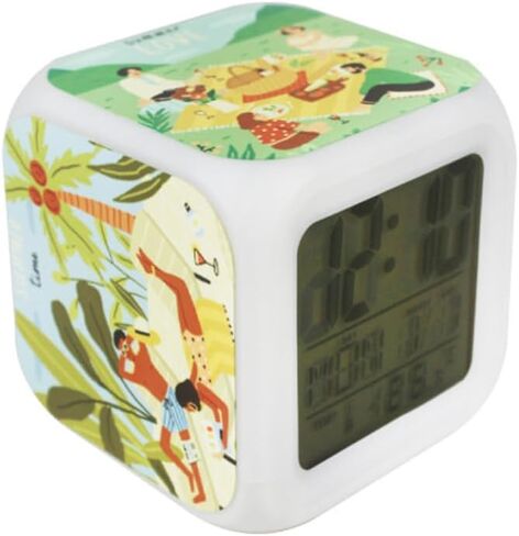 6 Pack Sublimation Blanks Led Clock – LED Color Changing Digital Alarm Clock Sublimation DIY Printing with 3 Pcs Insert Aluminum for Personalized Logo Sublimation Clock, DIY Photo in Saudi Arabia