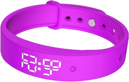 Wrist Alarm Clock,Smart Vibrating Clock Wristband | Pill Reminder with 3 Alarms | for Kids Adults Men Women Teens Elderly Bed Bedroom Travel Dorm Fitness Medication in Saudi Arabia