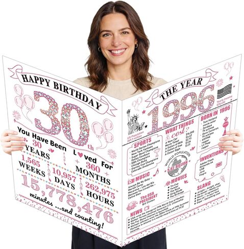 Large 10th Birthday Cards for Girls, Happy 10th Birthday Greeting Card with Envelope Jumbo 2016 Ten Guest Book Funny 10 Year Old Bday Gifts Decorations for Daughter Granddaughter Niece Sister in Saudi Arabia
