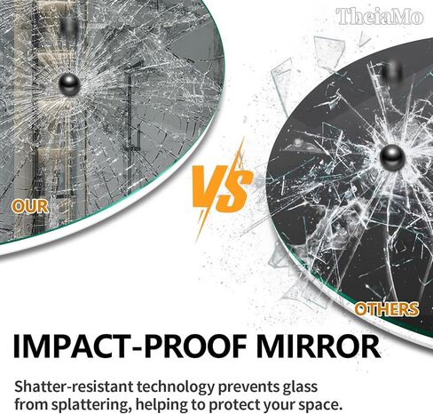 Round LED Mirror for Bathroom, 30" Circle Frameless Backlit Mirror with Lights, Wall Mounted Vanity Mirror, 3 Colors, Dimmable, Anti-Fog, IP65 Waterproof, Memory Function, UL Listed in Kuwait