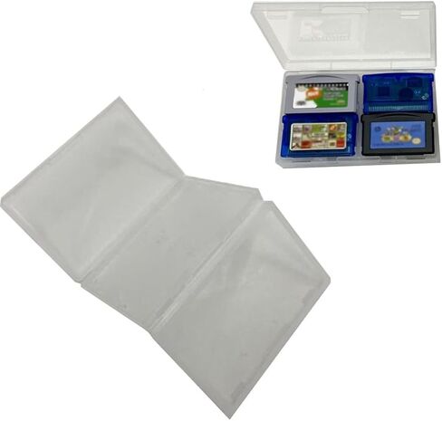 حافظة واقية لصندوق تخزين XBERSTAR 4in1 لبطاقة خرطوشة ألعاب GameBoy GBA GBASP (أسود شفاف) in Kuwait