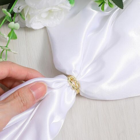 2 PCS Scarf Rings for Women Knot Scarf Clip for Shawl Scarves Dress Buckle Wrap Clasp Clip Clothing Accessories in Kuwait