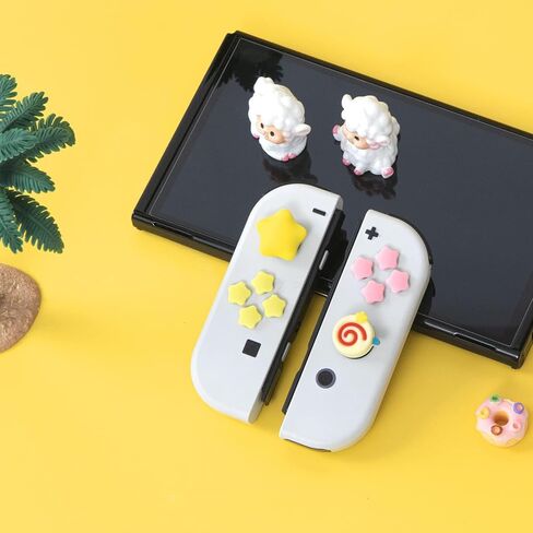 مقابض إبهام لطيفة لجهاز Nintendo Switch، وأغطية أزرار Switch OLED وملصقات Switch OLED Dpad in Kuwait