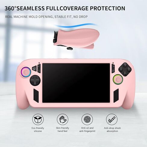 Storage Bag Set for ROG Xbox Ally X/ROG Xbox Ally，Complete Protection Gaming Accessories Set Contents: Carry Case + Silicone Case + 2 Protective Films + 4 Silicone Thumb Covers (Pink) in Saudi Arabia