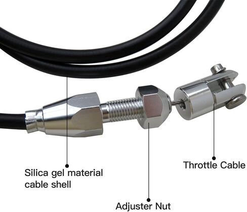 36" Black Housing 48" Stainless Cable Replacement Suitable for Chevy LS LS1 4.8L 5.3L 5.7L 6.0L Engines in Kuwait