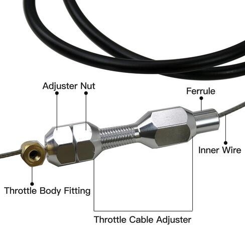 36" Black Housing 48" Stainless Cable Replacement Suitable for Chevy LS LS1 4.8L 5.3L 5.7L 6.0L Engines in Kuwait