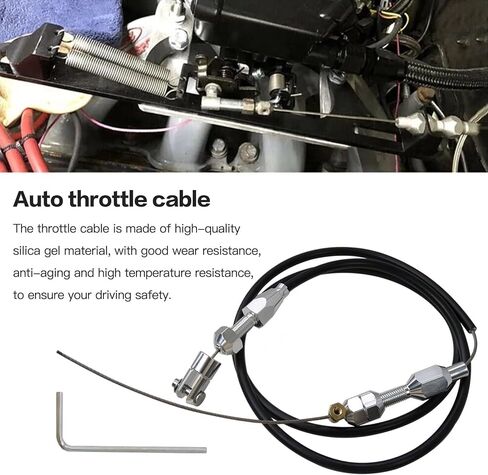 36" Black Housing 48" Stainless Cable Replacement Suitable for Chevy LS LS1 4.8L 5.3L 5.7L 6.0L Engines in Kuwait