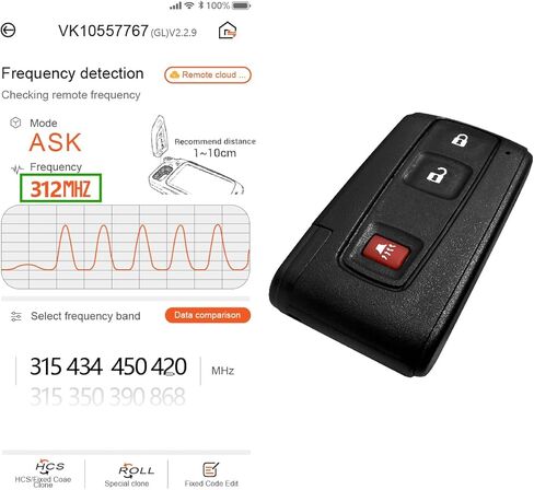 مفتاح السيارة فوب التحكم عن بعد دخول بدون مفتاح MOZB21TG 312Mhz 3 زر استبدال ل 2004-2009 تويوتا بريوس in Saudi Arabia
