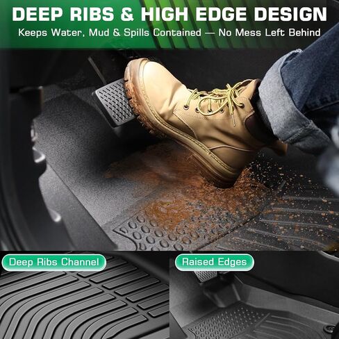 Floor Mats & Cargo Liner for Lexus RX RX350 RX450h 2016-2022 (Not for RXL), Custom Fit All-Weather Car Liners for Lexus, High Edges Anti-Slip TPE Mats, Front & 2nd Row & Trunk Mat in Kuwait