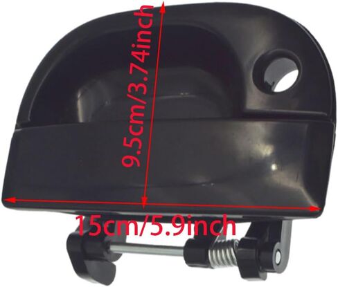 مقبض باب منزلق خارجي خارجي من Riloer، 1997-2005 متوافق مع Hyundai Starex H1، قطعة واحدة 83660-4A300 جانب الركاب الأيمن الأسود in Saudi Arabia