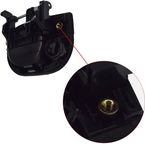 مقبض باب منزلق خارجي خارجي من Riloer، 1997-2005 متوافق مع Hyundai Starex H1، قطعة واحدة 83660-4A300 جانب الركاب الأيمن الأسود in Saudi Arabia